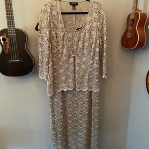 Two Piece Lace Swing Jacket Dress